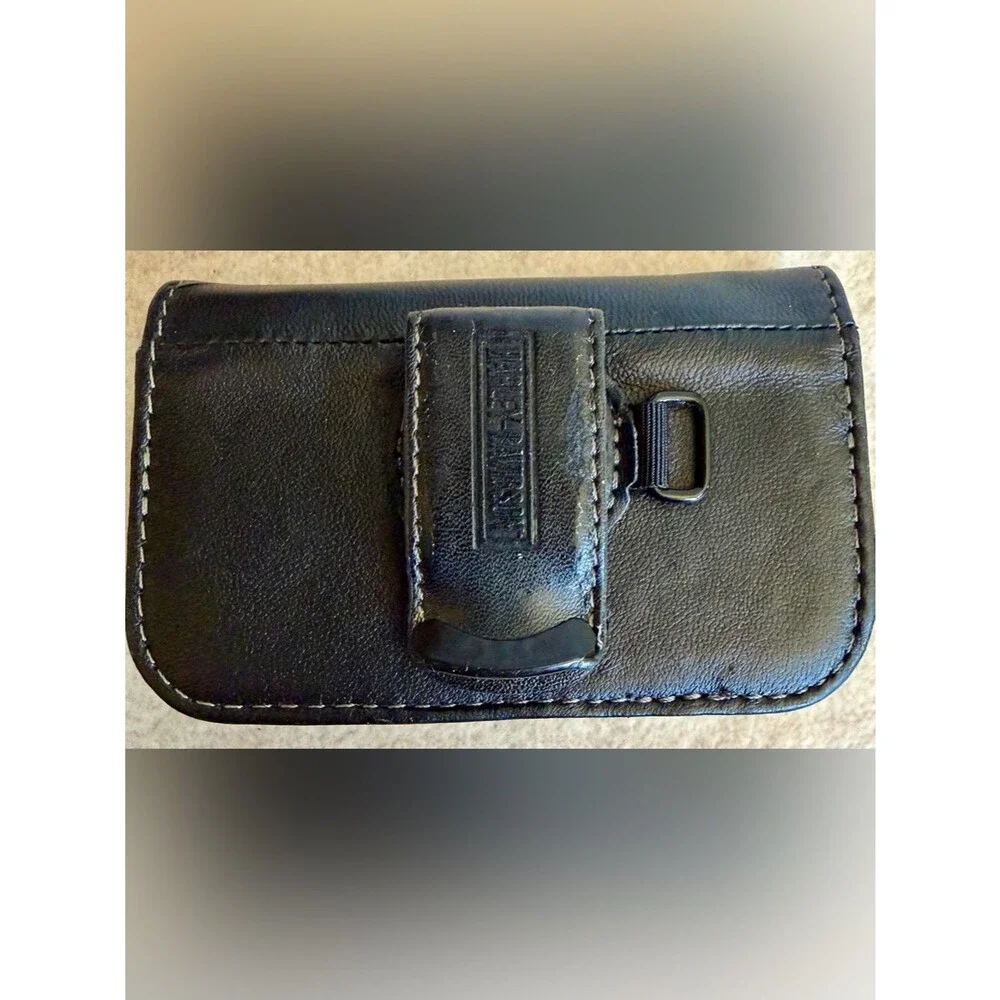 Harley-Davidson Flame Leather Wallet Biker Moto Logo Black Magnetic Unisex